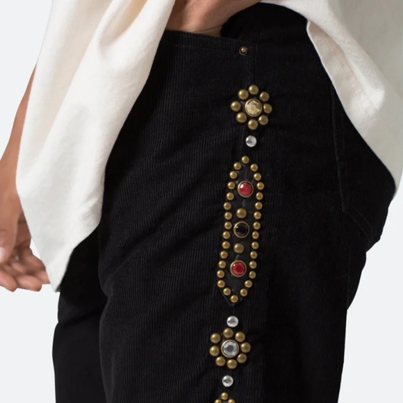 Embellished stud corduroy pants - Picture 4 of 5